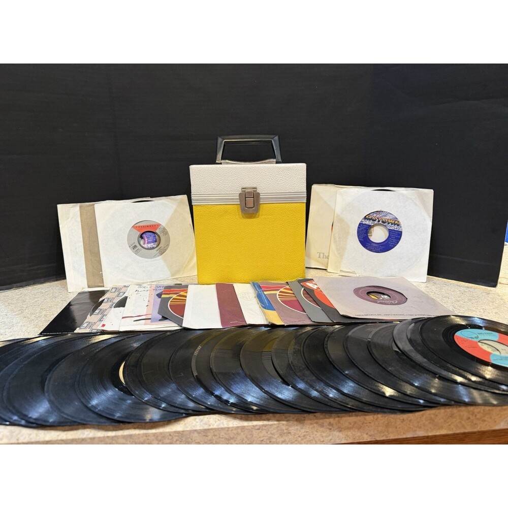 Lot Of 40 -45 Records- All From The '70s And '80s with case AS IS